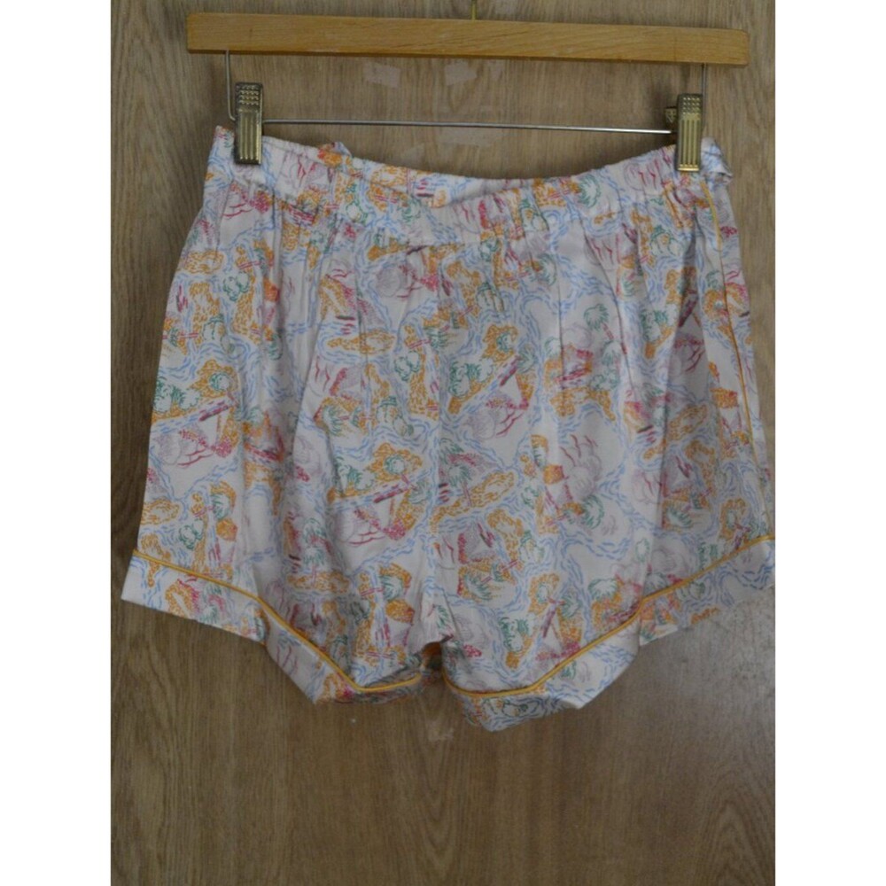 NWT Morgan Lane Silk 2 Pc Sleep Short Tropical Vacation Print Comfy Lounge Set - Picture 15 of 16